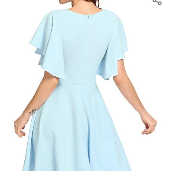 A Line Swing Flared Skater Cocktail Party Dress - Picture 3 of 16